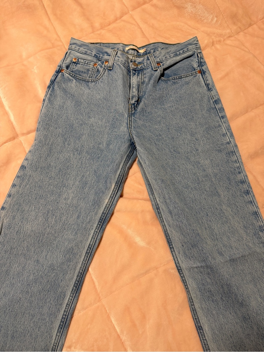 Levi's “Low Pro” Straight Leg Light Blue Denim Jeans